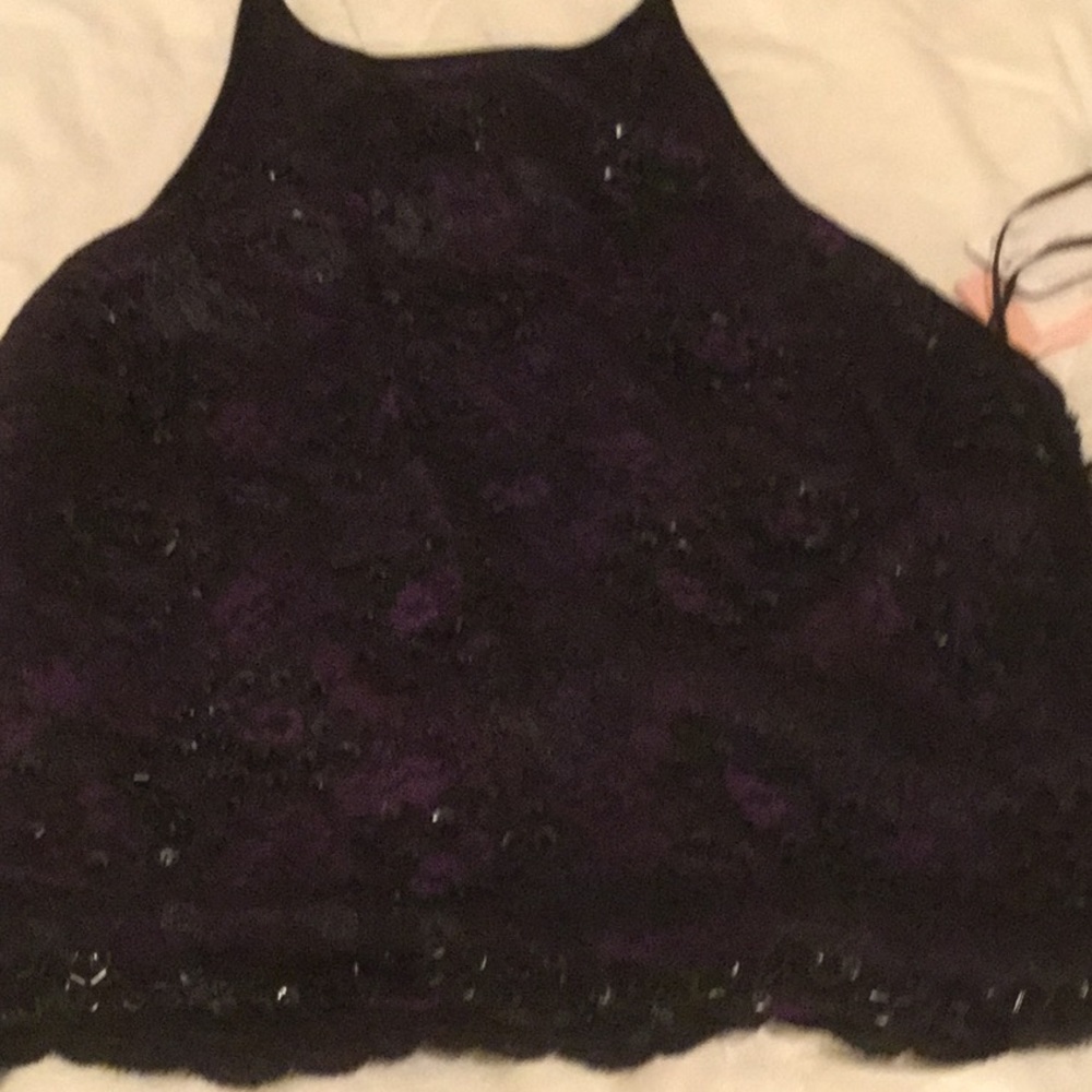 Rimini Black lace beaded halter top - Picture 7 of 7